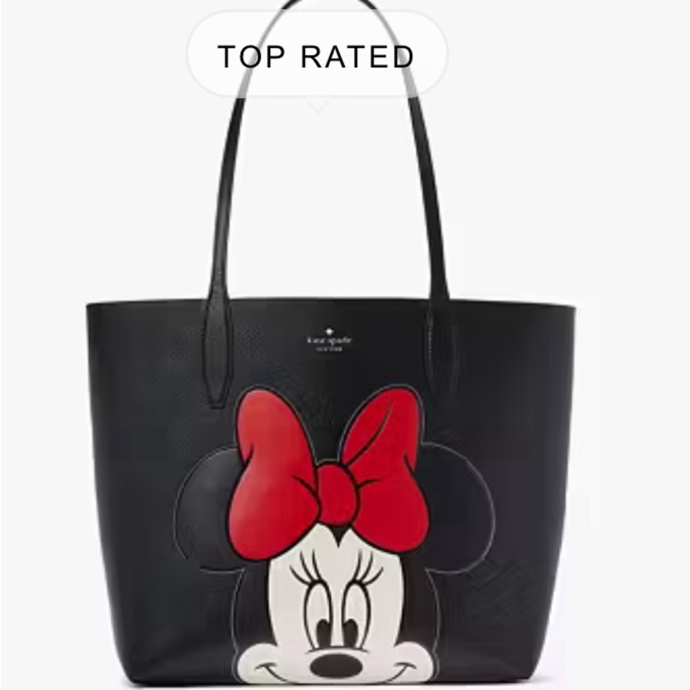 NWT!!! Disney X Kate Spade New York Reversible Minnie Large Tote w/ shopping bag